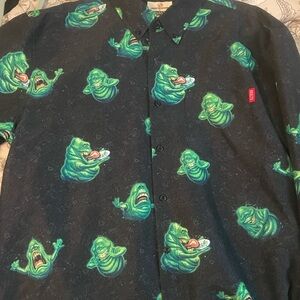 RSVLTS Ghostbusters Black and Green Men's Shirt